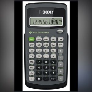 Texas Instruments TI-30Xa Black and White Calculator